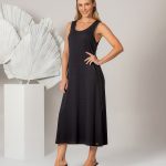 VESTIDO REGATA MIDI COM ABERTURA